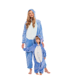 Ženska pižama kombinezon Kigurumi Onesie kostum Stich moder