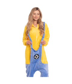 Ženska pižama kombinezon Kigurumi Onesie kostum Minion Rumena
