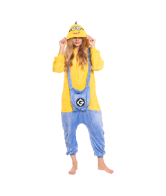 Ženska pižama kombinezon Kigurumi Onesie kostum Minion Rumena
