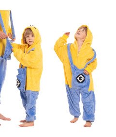 Piżama Dla Dzieci Dziecięca Kigurumi Onesie Kostium Minionek Żółty