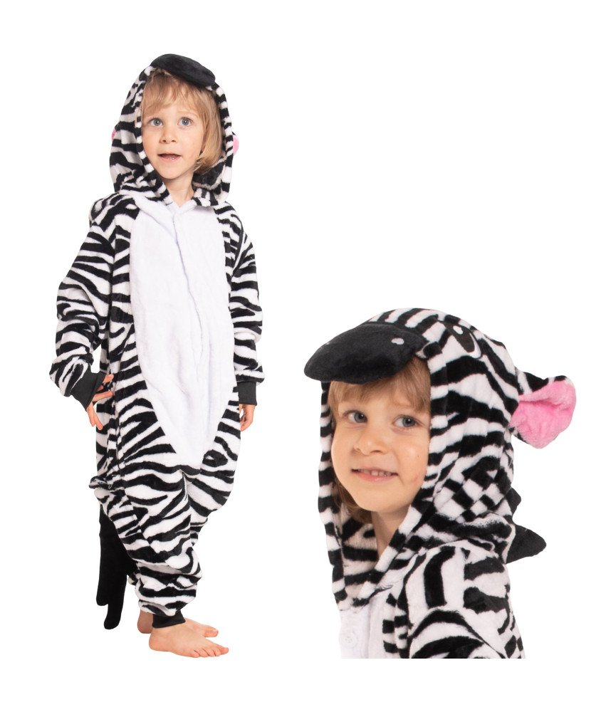 Piżama Dla Dzieci Dziecięca Kigurumi Onesie Kostium Strój Zebra