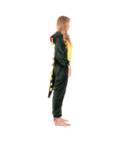 Ženska pižama kombinezon Kigurumi Onesie Dinozaver Zelena