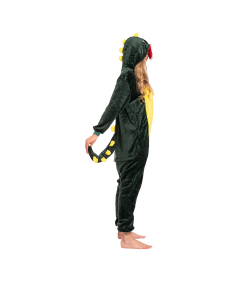 Ženska pižama kombinezon Kigurumi Onesie Dinozaver Zelena