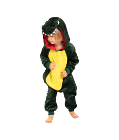 Piżama Dla Dzieci Dziecięca Kigurumi Onesie Strój Dinozaur Zielony