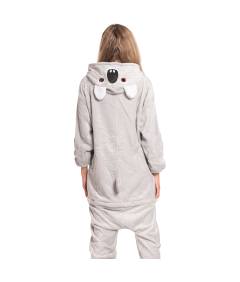 Piżama Damska Kombinezon Kigurumi Kostium Szary Onesie Koala