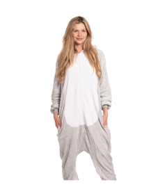 Piżama Damska Kombinezon Kigurumi Kostium Szary Onesie Koala