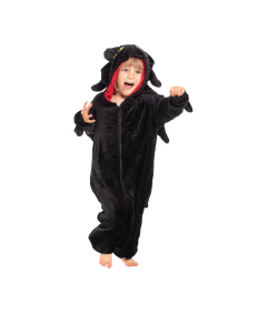 Otroška pižama Kigurumi Onesie Zmaj Brezzobi Črna