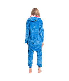 Ženska pižama kombinezon Kigurumi Onesie kostum modri morski pes