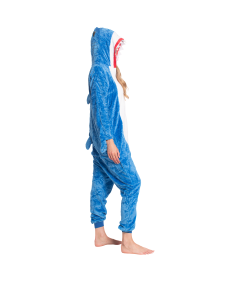 Ženska pižama kombinezon Kigurumi Onesie kostum modri morski pes