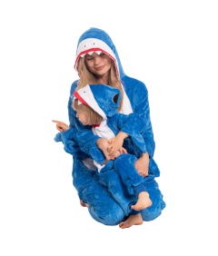 Piżama Dla Dzieci Dziecięca Kigurumi Onesie Kostium Niebieski Rekin