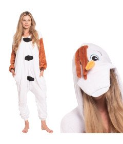 Piżama Damska Kombinezon Kigurumi Kostium Onesie Bałwan Olaf