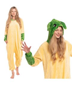 Piżama Damska Kombinezon Kigurumi Onesie Star Wars Yoda Żółty