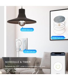 Inteligentne Gniazdko Watomierz Timer Programator Wifi Smart Na Głos
