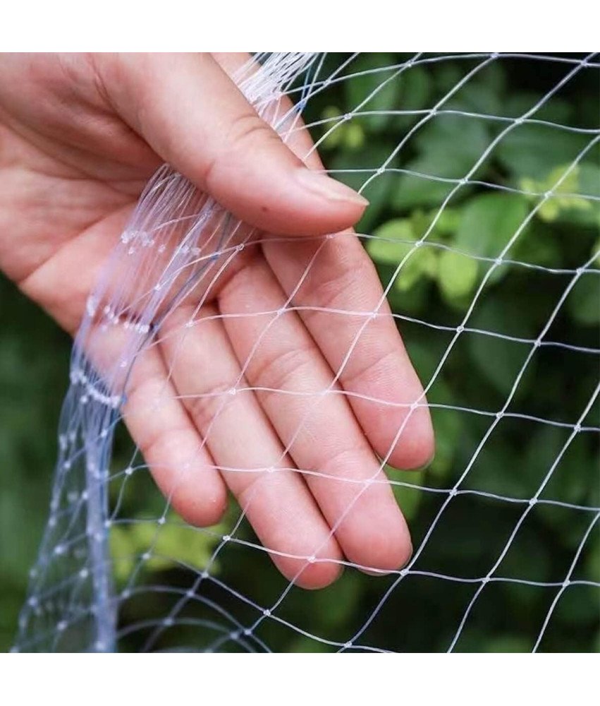 Siatka Ochronna Dla Kota Na Balkon Okno 5 x 5 m Przezroczysta Bez Wiercenia