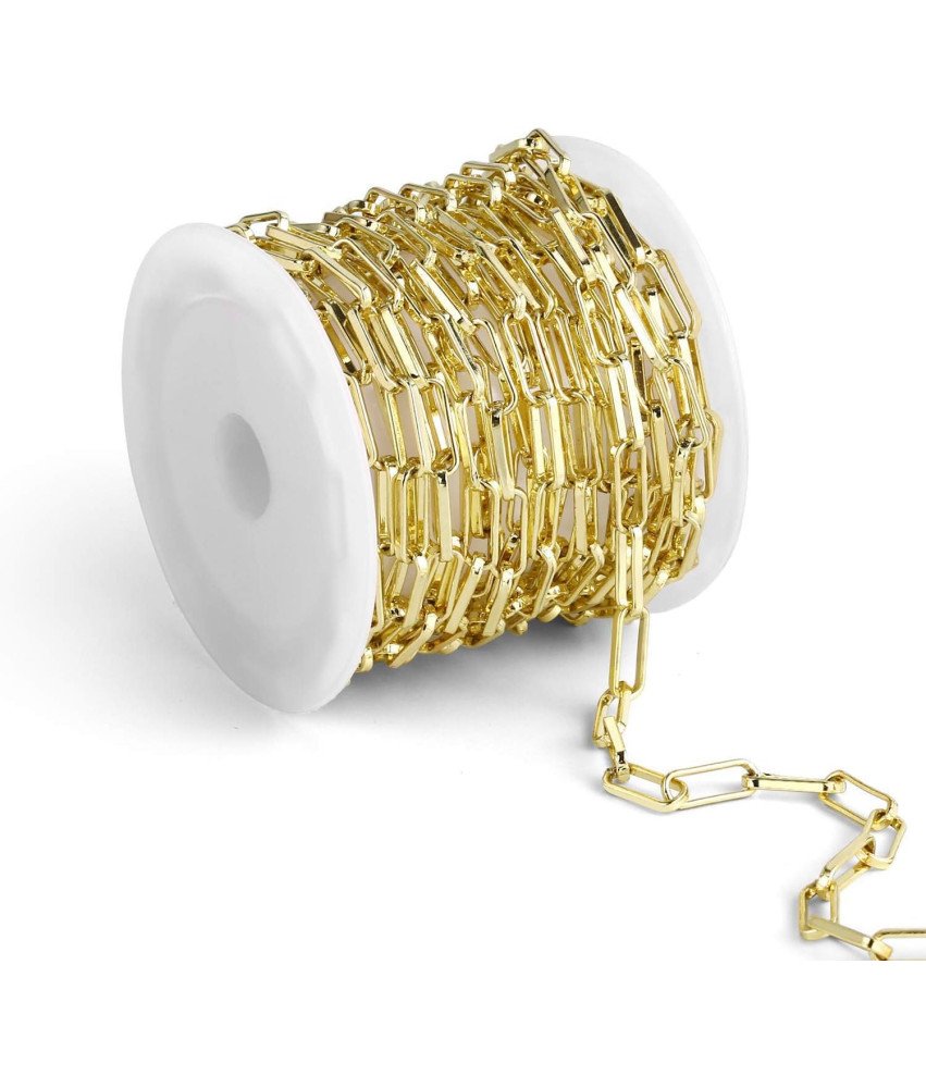 Złoty Łańcuszek Do Wyrobu Biżuterii Pozłacany 14K Biżuteria DIY 366 cm