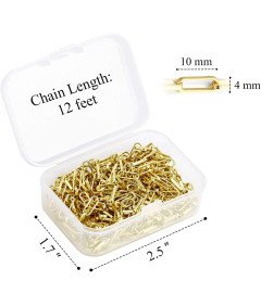 Złoty Łańcuszek Do Wyrobu Biżuterii Pozłacany 14K Biżuteria DIY 366 cm