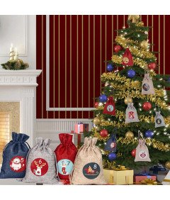 Zestaw Naklejek z Motywem Świąt 8 Arkuszy po 24 Naklejki Na Boże Narodzenie