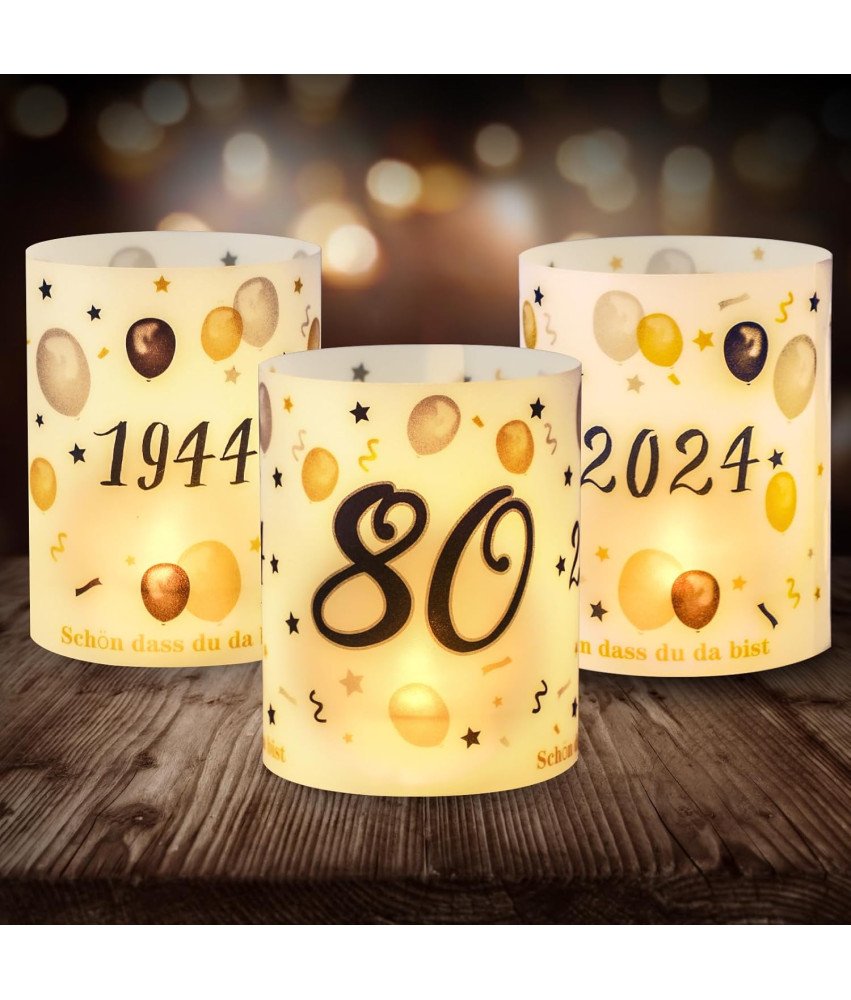 Seutgjie Lampiony Dekoracyjne Na 80 Urodziny Zestaw 12 Sztuk Białe