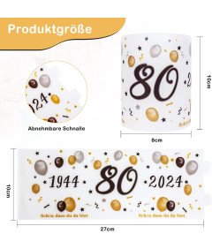 Seutgjie Lampiony Dekoracyjne Na 80 Urodziny Zestaw 12 Sztuk Białe