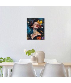 Slikanje po številkah Barve Platno DIY Slika Ročno delo Ženska 40x50 cm