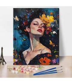 Slikanje po številkah Barve Platno DIY Slika Ročno delo Ženska 40x50 cm