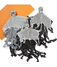 Dekoracja na Halloween Szkielety Wiszące Straszne Zestaw 3 Sztuk 90 cm