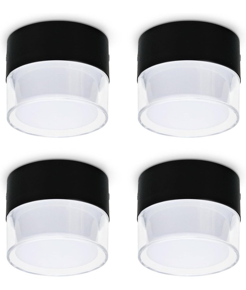 YindaLux LED stropni reflektorji 7W 700LM črni 3 barvni načini 4 kosi