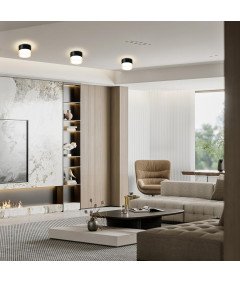 YindaLux LED stropni reflektorji 7W 700LM črni 3 barvni načini 4 kosi