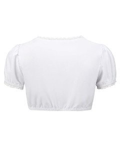 Mayround Ženska Bluza Majica Kratek Rokav Tradicionalni Stil Bela L