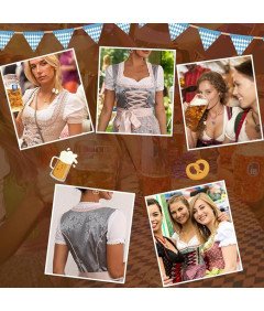 Mayround Ženska Bluza Majica Kratek Rokav Tradicionalni Stil Bela L