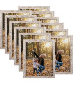 EXYGLO Zestaw Ramki na Zdjęcia 12 sztuk Eleganckie Jasnobrązowe 20 x 25 cm