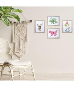 EXYGLO Zestaw Ramki na Zdjęcia 12 sztuk Eleganckie Jasnobrązowe 20 x 25 cm
