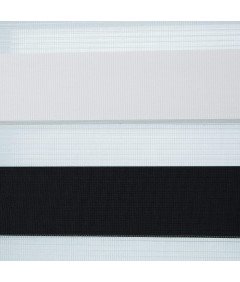 Eurohome Podwójna Roleta na Zaciski Bez Wiercenia 90 x 150 cm Biało-Czarna
