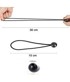 Ponjave Z Vrvico Z Žogo Bungee Sponke Za Šotor 60 Kosov 15 cm Črne