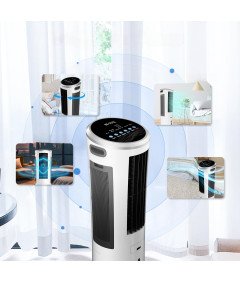 Klimatyzator Wentylator Osuszacz Powietrza Przeciw Komarom 100W 18L Bialy