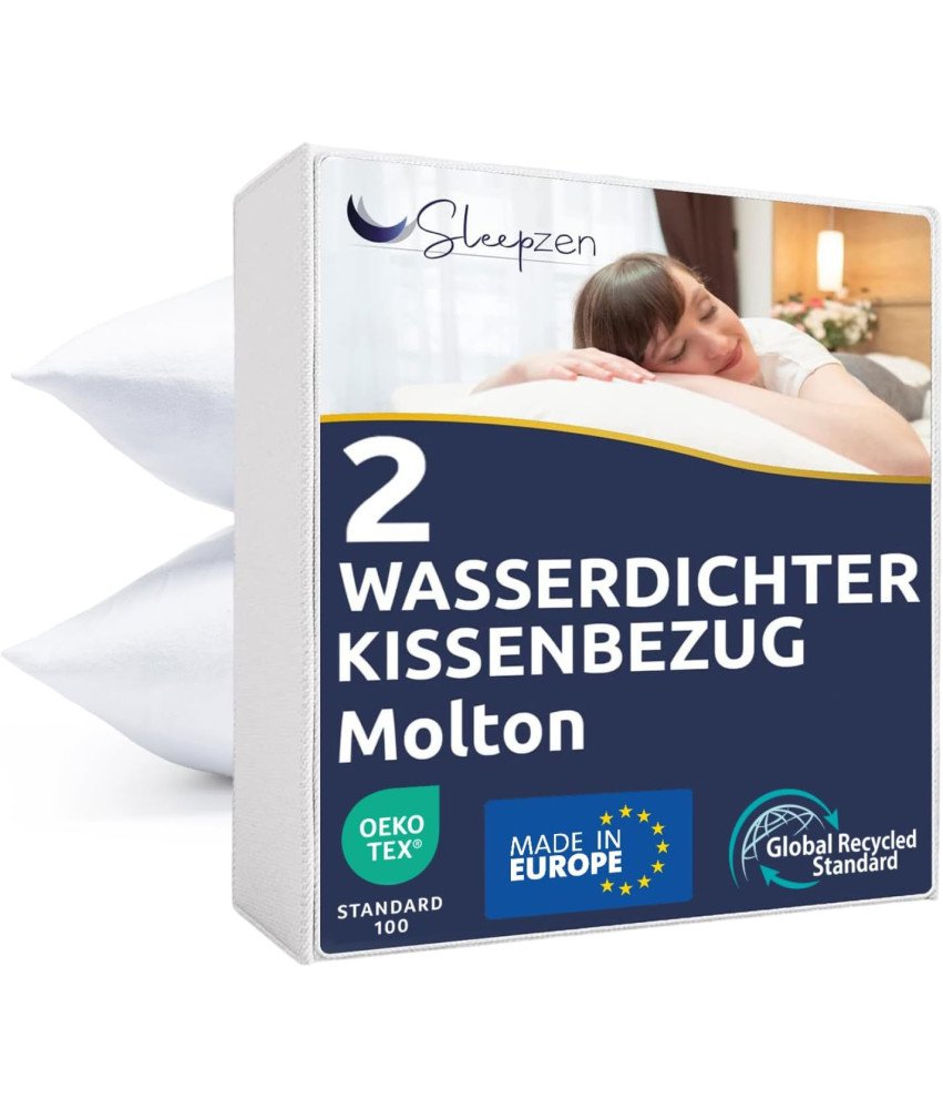 SLEEPZEN Poszewka na Poduszkę Wodoodporny Pokrowiec 65x65 cm 2 Sztuki