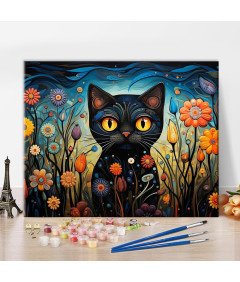 Slikanje po številkah Barve Platno DIY Slika Ročno delo Mačka 40x50 cm