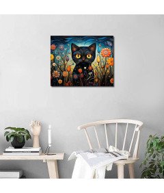 Slikanje po številkah Barve Platno DIY Slika Ročno delo Mačka 40x50 cm