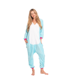 Ženska pižama kombinezon Kigurumi Onesie kostum Pegaz Modri
