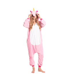 Ženska pižama Kombinezon Kigurumi Onesie Kostum Pegaz Roza