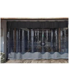 AMSXNOO Vodoodporna stranska zavesa iz PVC 2,5 x 2,5 m antracitne barve