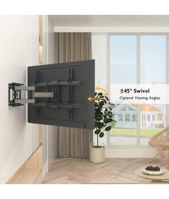 BONTEC Stenski nosilec za TV 32-84'' Črn VESA 600x400mm