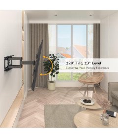 BONTEC Uchwyt ścienny do Telewizora 32-84'' Czarny VESA 600x400mm