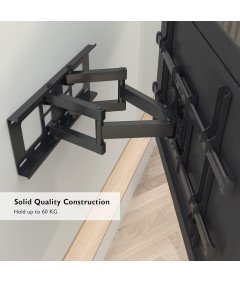 BONTEC Stenski nosilec za TV 32-84'' Črn VESA 600x400mm