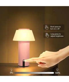 Ecvivk Namizna Svetilka Funkcija Power Bank Brezžična Zatemnitvena LED Roza