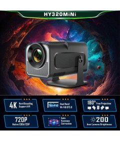 Mini Projektor HY320 4K/1080P Pametni Sistem Android 11 Bluetooth 5.0