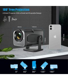 Mini Projektor HY320 4K/1080P Pametni Sistem Android 11 Bluetooth 5.0