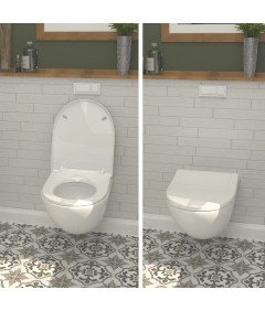 Bemis D-shape Deska Sedesowa Wolnoopadająca Uniwersalna Cicha Biała
