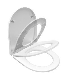 Bemis D-shape Deska Sedesowa Wolnoopadająca Uniwersalna Cicha Biała