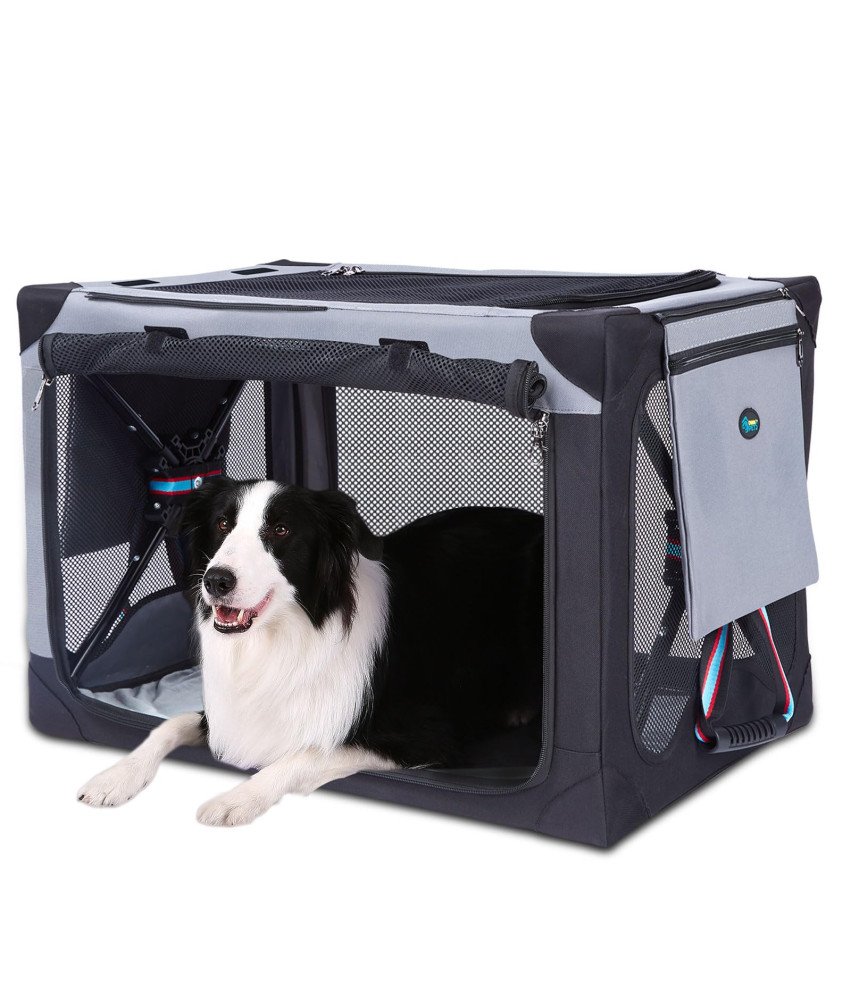 Torba Transportowa M dla Psów Składana z 3 Wejściami Wodoodporna 66x46x46cm